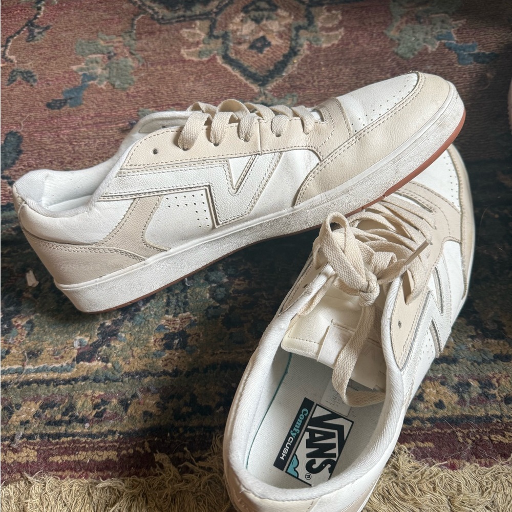 Vans White and Cream Sneakers